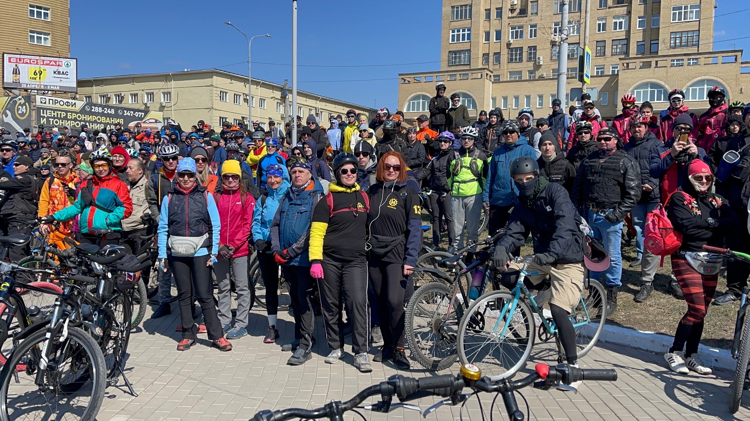 Участники велопробега